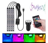 Bawoo, Led Coche Interior Impermeable, Iluminación Llevaron, El Color de la Decoración de la Lámpara Para El Coche con El Encendedor del Cigarro del Cargador del USB