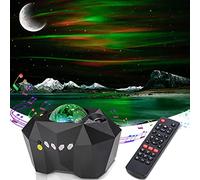 Bawoo Proyector Estrellas, Galaxia, Aurora Polar, con Altavoz Bluetooth, Control Remoto, Múltiples Modos de Luz Decoración Infantil para Dormitorio/Fiestas, Regalo para Niños/Amigos