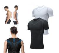 Ionic Tourmaline Chaleco Corrector de Postura para Hombre, Chaleco Moldeador iónico, Chaleco Moldeador iónico para Hombre, Tela de Seda de Hielo cómoda y Transpirable (M,A)