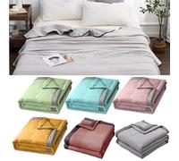 BAWUTZ Manta refrescante para Mujeres, Manta refrescante de Verano, Mantas refrescantes para Personas Que Sudan Mientras Duermen, Manta refrescante de Verano para Personas (170 * 200cm,Hellgrau)