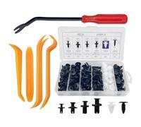 Baxcdyswe 105 Piezas Grapas Coche, Universales 5 Tamaños Remaches Plastico Coche, Grapas Coche Paneles de Puerta y 4 Cuñas de Molduras de Automóviles y 1 Removedor de Fijación, Clips Fijos