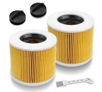 Baxcdyswe 2 PCS Filtros de Cartucho, Compatible para Filtro Karcher de Repuesto, Filtro Cartucho Lavables y Reutilizables para Karcher WD3 WD2 WD3P A2004 MV2 MV3 / sustituye a 6.414-552.0/64145520