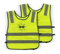 Baxcdyswe 2 Piezas Chaleco Reflectante Niño, Chaleco de Alta Visibilidad para Niños de 3-12 Años para una Mejor Visibilidad de Día y de Noche para Hacer Deporte, Correr, IR Bicicleta, IR al Colegio