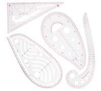 Baxcdyswe 4 Piezas Reglas de Costura Patronaje, Reglas de Costura, Regla Métrica Francesa de Curva para Confección Herramientas, Diseño de Patrones, Medida para Coser, Patrón Diseño Dibujo Plantillas