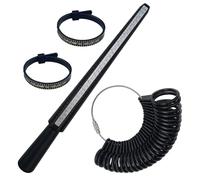 Baxcdyswe Medidor de Anillos, 4 Piezas Dedo Ring Sizer para Medir Tamaño Dedos, Medida la Joyería Conjunto de Herramientas de Joyería con 3 Escalas de Medición (Reino Unido, EE.UU, UE)