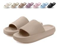 BAXIWUY Zapatillas Mujer Chanclas de Baño para Hombre Verano Super Suaves Chanclas de Casa Piscina Pantuflas Playa Comodas Antideslizante Sandalias Interior Exterior Unisex