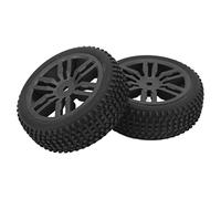 Baxnore 1/16 RC Neumáticos de Coche 2 Piezas Neumático de Rueda Estable Resistente al Desgaste con Agarre de Goma para Coches Todoterreno BONZAI Jubatus Intrepid 1/16 Llantas de pl