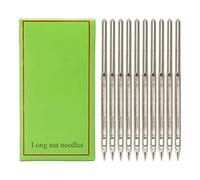 Baxnore 10 agujas para máquinas de coser de resistencia industrial, agujas profesionales de acero para bordar para máquinas de coser Flyingman Gk26 1A Series y Newlong NP 7A, durad (92 * 250)