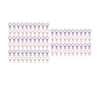 Baxnore 100 Pcs Cute Flower Shaped Clips Rose Golden Purple Small Metal Paper Clamps for Home Office Supplies Document Organization