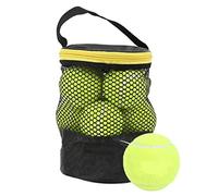 Baxnore 12 Pelotas de Tenis de Goma de Cachemira de Alta Resistencia, Equipo de Entrenamiento de Tenis Duradero para Principiantes del Club, Color Verde Fluorescente, 12 Unidades