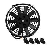 Baxnore 12V 80W 9 pulgadas Universal Coche Curvo Aire Acondicionado Condensador Ventilador de Enfriamiento Eléctrico Material ABS Durable Fácil Instalación para Reemplazo del de C