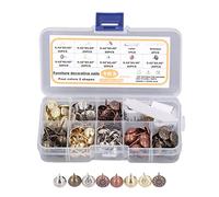 Baxnore 163 PCS Tapicería de tapicería, uñas decorativas de acero al carbono con martillo de la regla de tela, uñas de muebles para sofá, manualidades de madera, tableros de corcho
