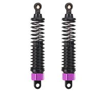 Baxnore 2 amortiguadores de 3,5 pulgadas, antióxido, resistentes al desgaste, amortiguadores de vibración, suspensión de metal de alto rendimiento para JLB EM DHK 1/10 RC camión (Púrpura)
