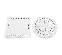 Baxnore 2 piezas redondas cuadradas Kumihimo disco macramé cordón trenzado pulsera de cuerda hecha a mano disco de tejido EVA herramienta portátil ligera y duradera para manualidad