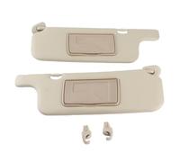 Baxnore 2 uds Parasol para Coche Espejo de Maquillaje Beige Tablero de protección Solar para E120 E130 2001 a 2007 protección de Material ABS de novena generación