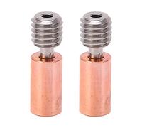 Baxnore 2 UNIDS Aleación Heatbreak Throat Tube M6 Rosca Térmica para Ender 3 S1 S1 Pro CR10 Smart Pro Piezas de Repuesto de Impresora 3D Componente de Actualización de Alta Tempera (Cobre de aleación