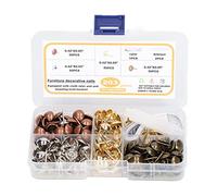 Baxnore 200 Piezas Clavos Decorativos Premium Tachuelas para Muebles de Acero al Carbono con Regla de Tela y Reposabrazos para Bricolaje Decoración del Hogar Sofá Cama Artesanía de (Tipo estándar)