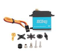 Baxnore 2PCS 30KG Servo de Engranaje de Metal de Alto Torque Impermeable 7.4V RC Servo Motor con Brazo de Metal 25T para 1/10 Escala RC Coches Camiones Barcos Aleación de Aluminio