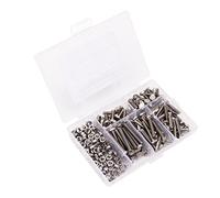 Baxnore 304 Stainless Steel Hex Bolts and Nuts Set 200PCS M4 Metric Thread Heavy Duty Rust Proof Fasteners for Industrial Machinery Automotive Furniture DIY Projects