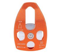 Baxnore 30KN gran polea única teniendo polea deslizante placa lateral para el rescate al aire escalada trabajo aéreo (Naranja)