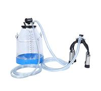 Baxnore 32L Transparent Cow Milking Machine Portable Dairy Milker Bucket Tank with Double Scale for Farm Use Heavy Duty Plastic Construction High Efficiency Milking Equipment