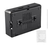 Baxnore 3B 3B+ Case ABS Protective Cover Transparent Enclosure with Cooling Fan Mount Wall Mountable Shell for Single Board Computer Protection Includes Screws (Negra)