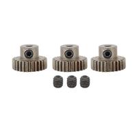 Baxnore 3PCS RC Car Motor Gear M0 6 3 175 mm Orificio Acero Polvo Aleación Piñón Engranaje Reemplazo para Durable CNC Procesado Superficie Anodizada Dura (26T)