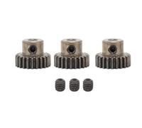 Baxnore 3PCS RC Car Motor Gear M0 6 3 175 mm Orificio Acero Polvo Aleación Piñón Engranaje Reemplazo para Durable CNC Procesado Superficie Anodizada Dura (Dar)