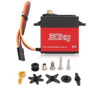 Baxnore 4PCS High Torque RC 30KG Servo digital Motor de dirección de engranaje de metal de aleación de aluminio impermeable con brazo servo 25T para 1/10 RC Car Truck Buggy