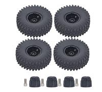 Baxnore 4pcs RC CAR NEUMADOS DE CABER 1.9IN ELECHOS DE CAR RC RC RC CON CONTRO CONTRO ALTO PARA TRAXXAS HSP NEGRO AXIAL 120 mm Diámetro de diámetro