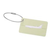 Baxnore 5 etiquetas de equipaje de aleación de aluminio, etiquetas de tarjeta de identificación de maleta impermeables duraderas de primera calidad para viajeros, hombres de negoci (aurora verde)