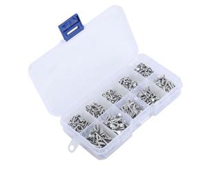 Baxnore 500 remaches de aluminio macizo de cabeza plana M2, tamaños surtidos, sujetadores de alta resistencia de 3 mm a 18 mm para proyectos de bricolaje de metalurgia y aplicacion