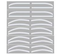 Baxnore 6 pares de pegatinas de plantilla de cejas de silicona, pegatinas autoadhesivas desechables para cejas, pegatinas auxiliares de maquillaje para cejas, 3 formas de