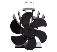 Baxnore 6 Ventilador de estufa accionado por calor Ventilador para chimenea de leña Operación silenciosa Circulación de calor eficiente para chimenea Estufa de queroseno Aleación d