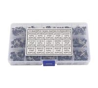 Baxnore 600 piezas de 15 tipos de transistores mixtos TO92, kit surtido de componentes electrónicos de triodo semiconductor de silicio para diseño de circuitos y proyectos de brico