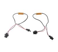 Baxnore 7440 T20 50W8RJ Hyper Flash Fix Adaptadores de cableado sin errores Conector de resistencia Plug Play Arnés para luces LED de señal de giro Ajuste universal ABS Negro 1 par