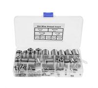 Baxnore 80 PCS 304 Kit de reparación de rosca de acero inoxidable, insertos de bobina helicoidal para magnesio de aluminio, insertos roscados resistentes a la vibración para maquin