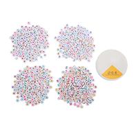 Baxnore 801 Unids Colorido Carta de Cuentas Redondas Tipo Número Inglés Carta Amor Estrella de Cinco Puntas Línea de Pesca de La Joyería Que Hace Los Granos