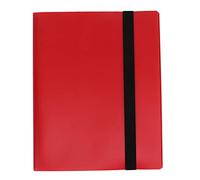 Baxnore 9 Pocket 360 Slots Card Binder Bounder 9 Card de tarjetas de comercio de bolsillo Carpeta de álbum para álbum de estrellas Baseball Football Sports Tarjeta T116 (Rojo)