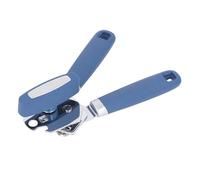Baxnore Abrelatas manual multiusos portátil eficiente ahorro de mano de obra diseño ergonómico abridor de botellas para el hogar camping viajes cocina actividades al aire libre hie (azul real)