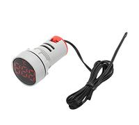 Baxnore AC 50 380V Luz indicadora de temperatura LED Termómetro digital con pantalla 20 199 ℃ Medidor de calibre para paneles eléctricos industriales Sistemas HVAC Blanco Rojo Amar (Roja)