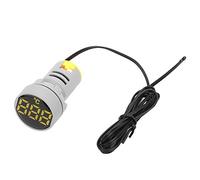Baxnore AC 50 380V Luz indicadora de temperatura LED Termómetro digital con pantalla 20 199 ℃ Medidor de calibre para paneles eléctricos industriales Sistemas HVAC Blanco Rojo Amar (Amarilla)