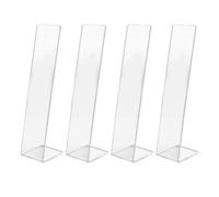 Baxnore Acrylic Hair Clip Display Stand Premium Multi Functional Hair Band Jewelry Organizer Holder for Retail Shop Boutique Transparent 4 Pcs 20x4.6x5cm (Transparente)