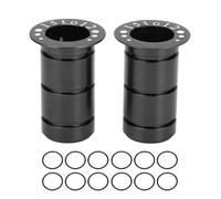 Baxnore Adaptador de eje pasante para buje de bicicleta de carretera de montaña Adaptador de eje pasante delantero de 15 mm a 12 mm Aleación de aluminio Durable Ligero Fácil de ins (negro)