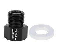 Baxnore Adaptador de tanque de CO2 TR21 a W21.8, convertidor de cilindro de Soda, aluminio de alta presión, negro, 36,5mm, para acuario y elaboración de cerveza casera