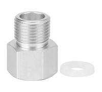 Baxnore Adaptador TR21x4 a W21.8 14 Convertidor de tanque de CO2 de aluminio Conector de cilindro de soda duradero de primera calidad para rellenar dióxido de carbono de tanques gr