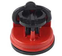 Baxnore Afilador de cuchillos profesional Afilador de tijera manual Herramienta de afilado de cuchillos de acero de tungsteno con ventosa para cocina Chefs en el hogar ABS Diseño c (Roja)