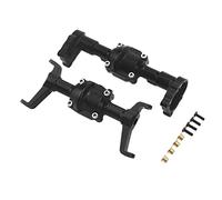 Baxnore Alcicultor de Eje Delantero y Trasero RC Aleación de Aluminio Alejo CNC Carcasa de Eje CNC Juego para FMS FCX24 1/24 RC Car (Negro)