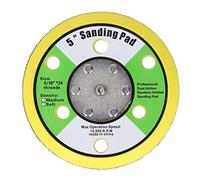 Baxnore Almohadilla de lijado de 5 pulgadas con placa de soporte de gancho y bucle, pulidora de alta velocidad de 12 000 RPM para lijadoras neumáticas, material de PU suave, durade