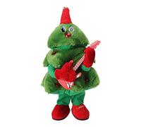 Baxnore Árbol de Navidad eléctrico de Peluche, Canto Interactivo, Baile, Brillante con 8 Canciones, Juego Continuo, Movimiento oscilante, decoración navideña para Adultos, hogar, o (Árbol de Navidad